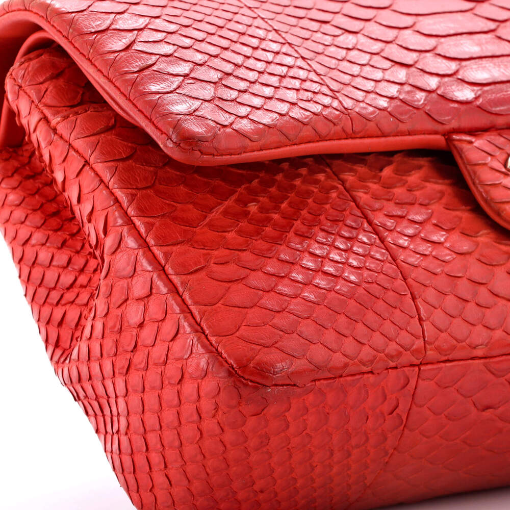 Chanel Classic Double Flap Bag Python #242391C48B - image 6